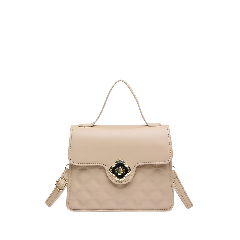 Temperamento de la textura de la bolsa de hombro de bloqueo de la mujer bolso de diamante 2024 otoño y invierno nuevo estilo coreano bolso cuadrado