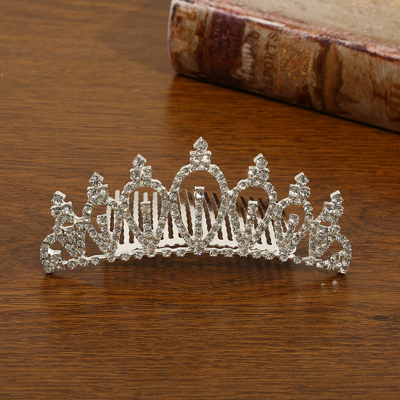 Детская металлическая тиара princess, блестящие стразовые ободки для волос, подарок на день рождения, несколько стилей