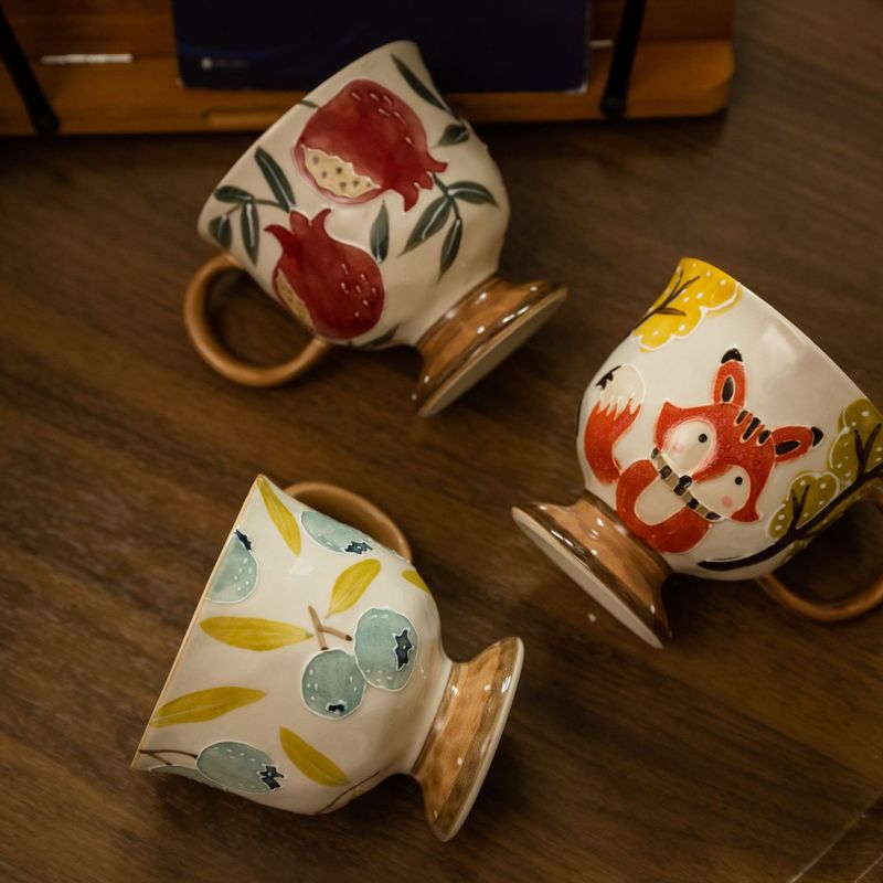 高级陶瓷杯套装马克杯咖啡杯伴手礼釉下彩下午茶情侣杯碟轻奢精致|undefined