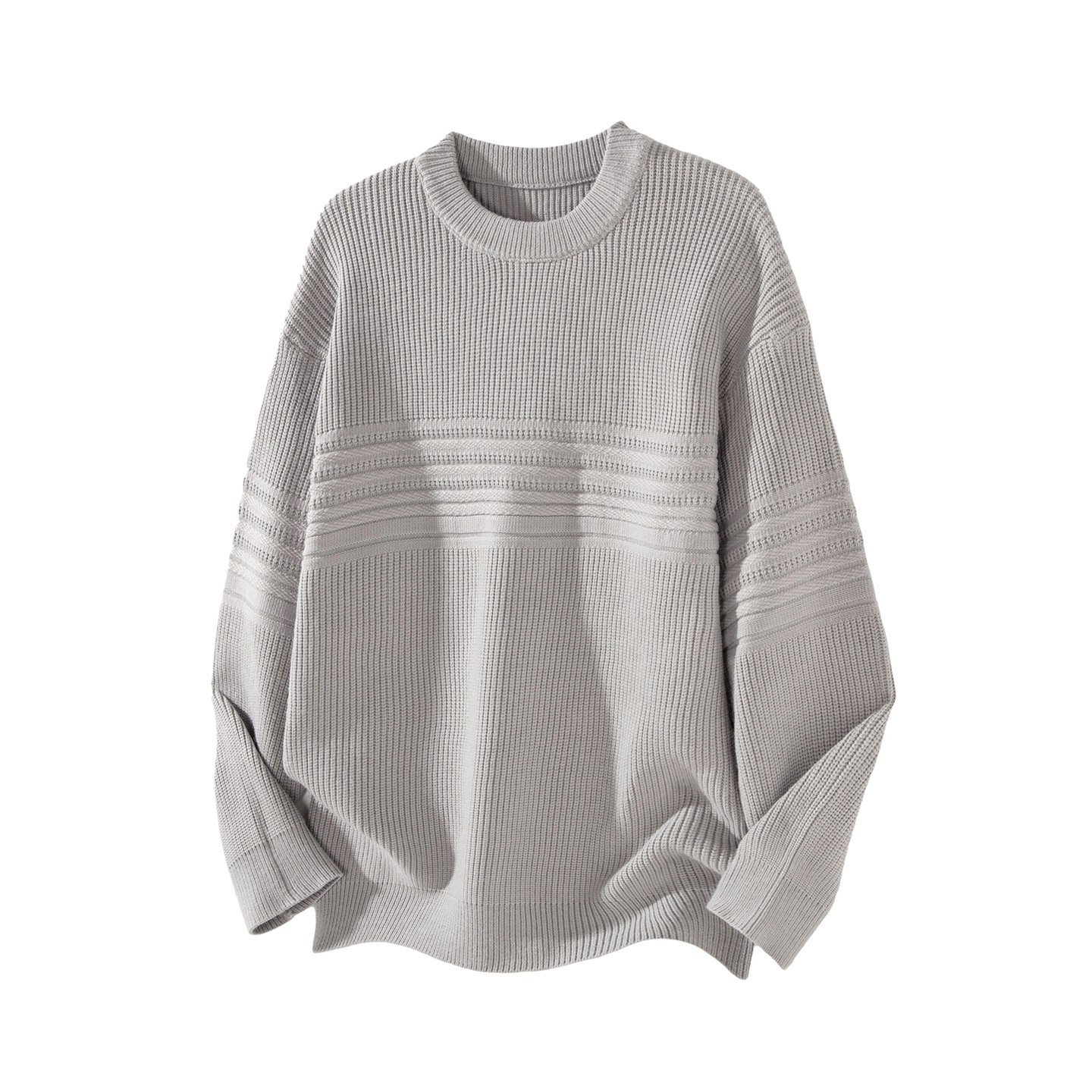 Pullover mit Rundhalsausschnitt im entspannten Stil für Männer, College-Studenten, vielseitiger, trendiger Modepullover, Preiskontrolle 119_voghion.com