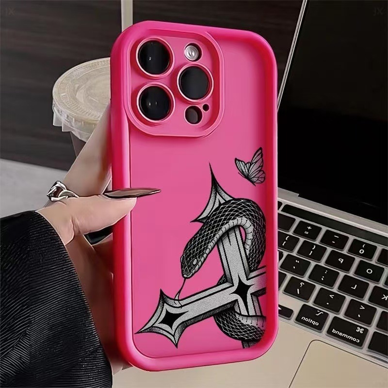 Nueva serpiente para iphone16pro funda para teléfono móvil Apple 15 anti-caída 14 cruz 13promax Europa y América 12x