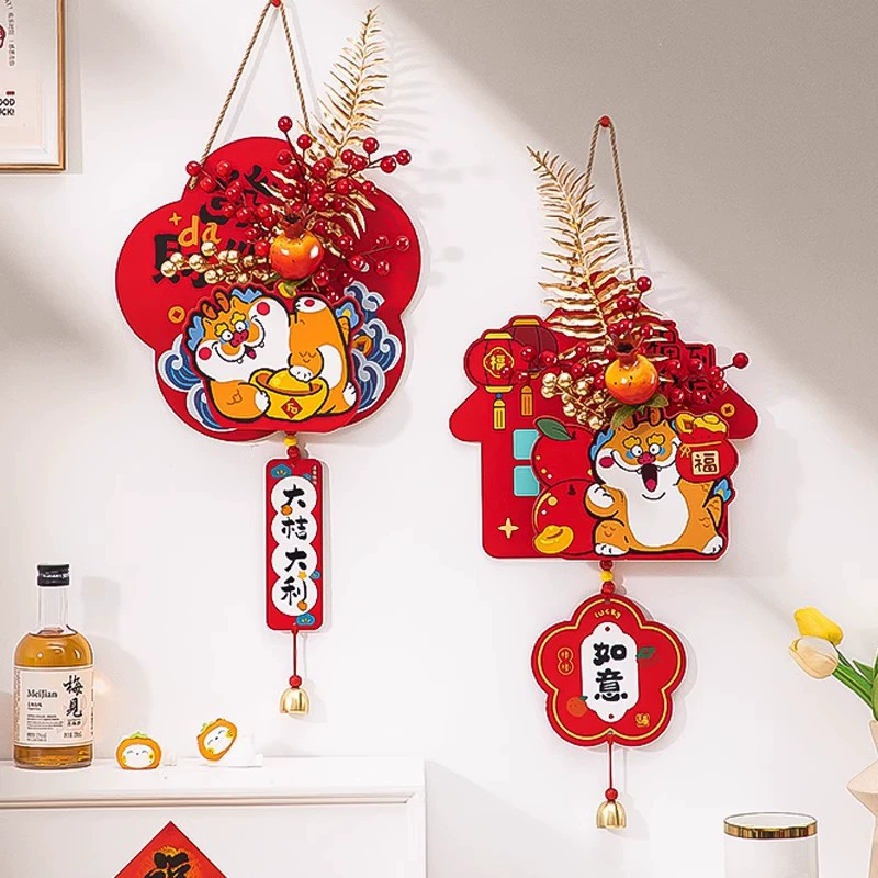 2024 Новый год украшение благословение ведро кулон Дракон Зодиак Новая Весна фестиваль гостиная сцена макет цельная доставка
