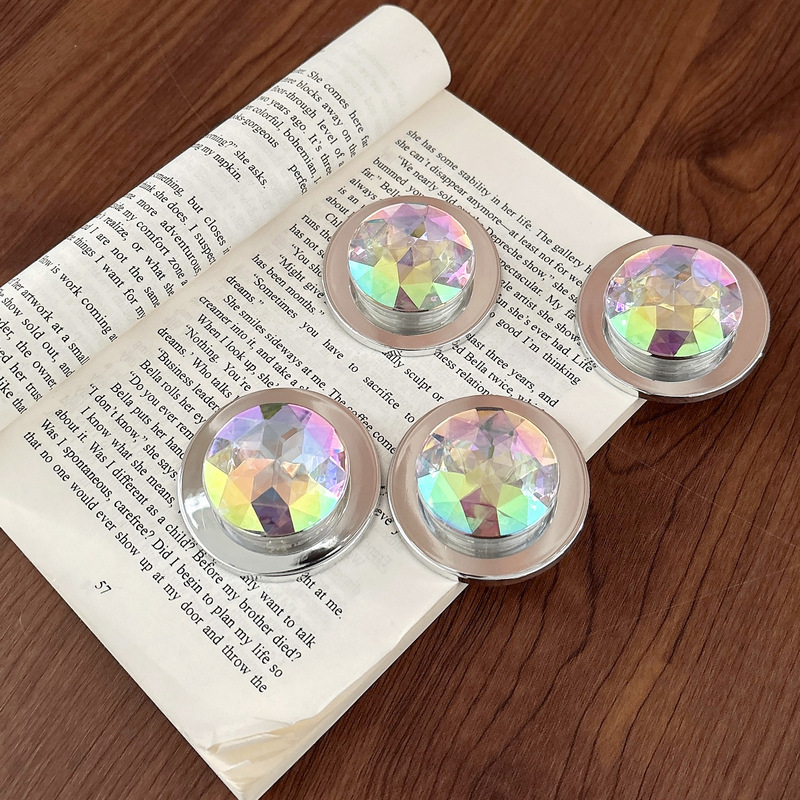 Radiant Colorful Ins Electroplated Magnetic Absorbing Airbag Mobile Phone Bracket Desktop Chasing Play Lazy Brush Video Mobile Phone Case Accessories