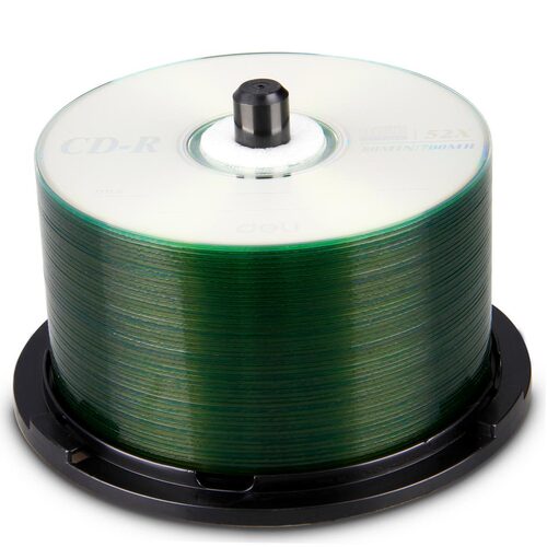 Deli 3725-CD-R plastic box 700MB CD burning disc 50 pieces/tube disc wholesale