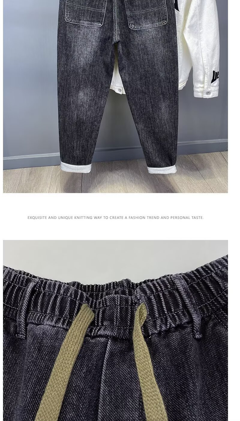 Herren Stretch Jeans Mit Elastischem Bund Und Geradem Schnitt_voghion.com