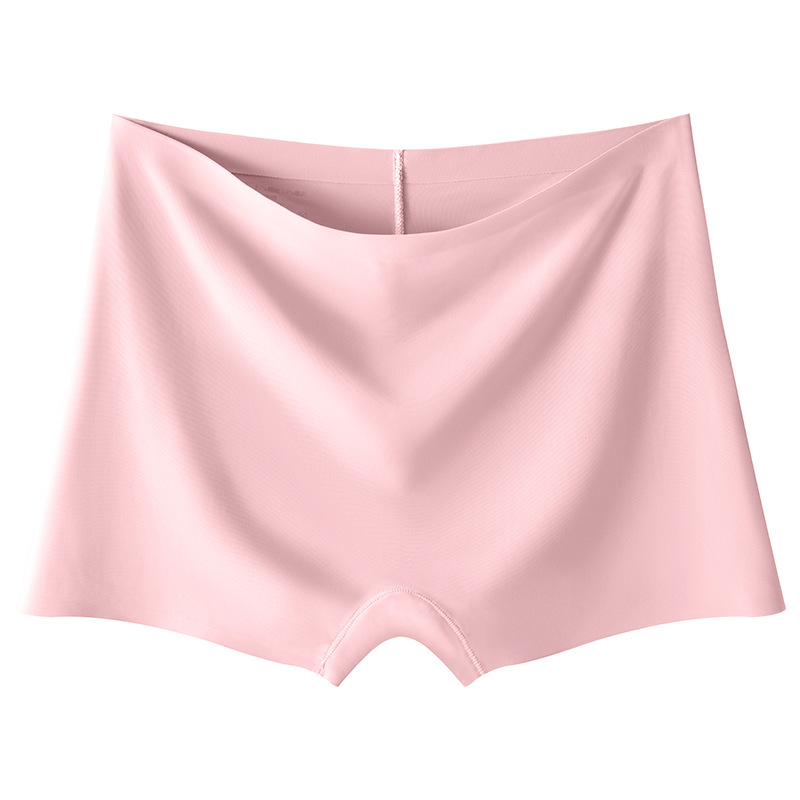 Taobao estilo explosivo calzoncillos boxer de seda de hielo para mujer anti-desgaste 2025 sin costuras transpirables bragas gratis dos en uno pantalones cortos de seguridad