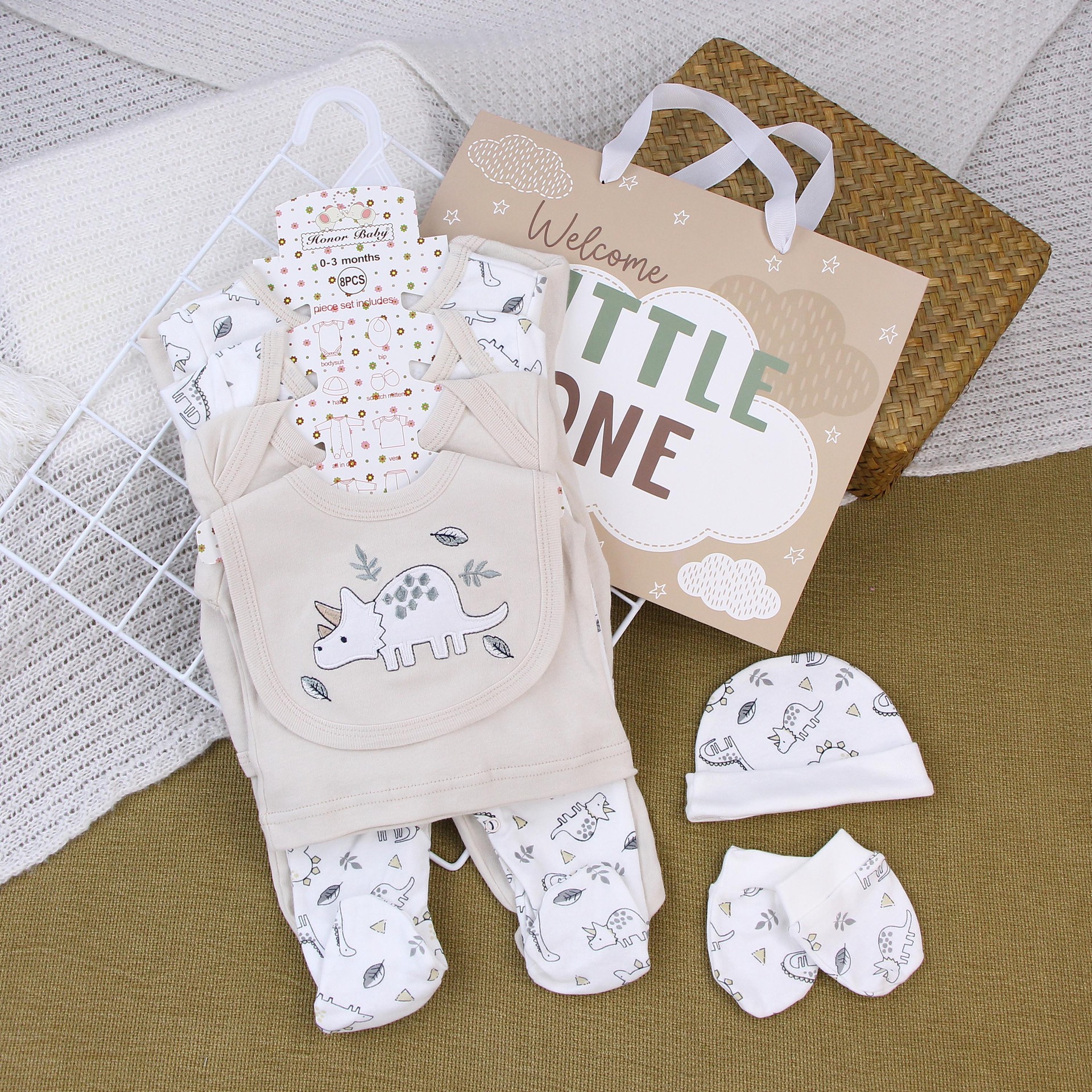 Caja de regalo de recién nacidos, ropa de escalada unida, ropa de algodón, ropa de bebé de luna llena, ropa de bebé para hombres y mujeres image 29