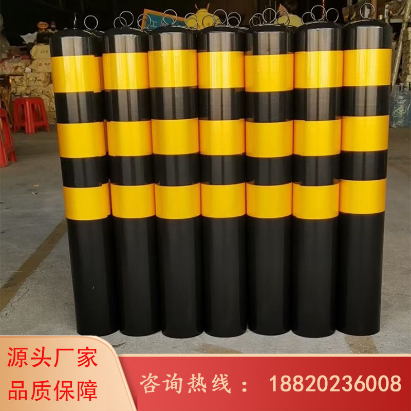 深圳厂家直销钢管警示柱 新型警示桩固定路桩地桩隔离防护路障柱