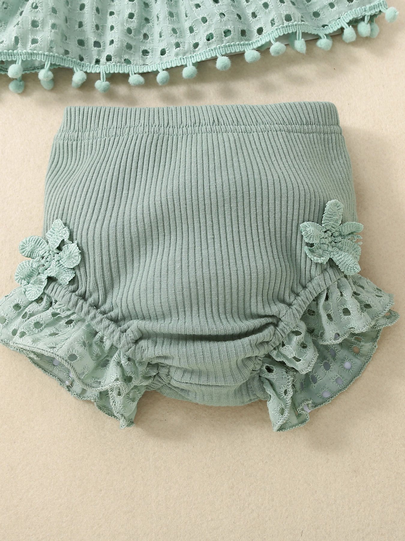 Shorts Sets Sets Type Classic Style Solid Color Cotton Girls Clothing Sets