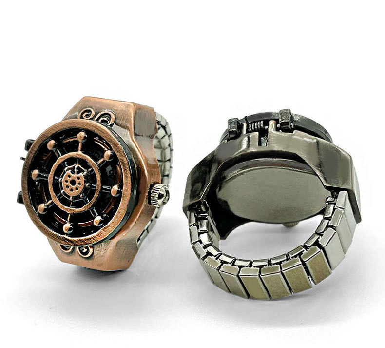 22g Weight Quartz Glass Mirror Material Stainless Steel Strap Material Watch Rings Classification Pointer+Number Display Type Geometry Dial Shape Casual, Daily, Street Occasion Quartz Movement Geometric Pattern All Seasons Season Unisex Gender Retro, Classic Style Style Retro Classic Style Geometric Quartz Watch Rings