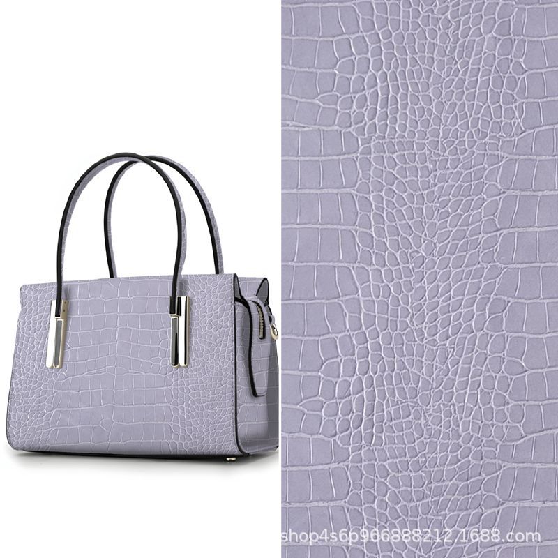 1,0 mm de espesor fondo de algodón 608 cocodrilo pu estampado empuñadura juguete cuero bolsas especiales tela de zapatos