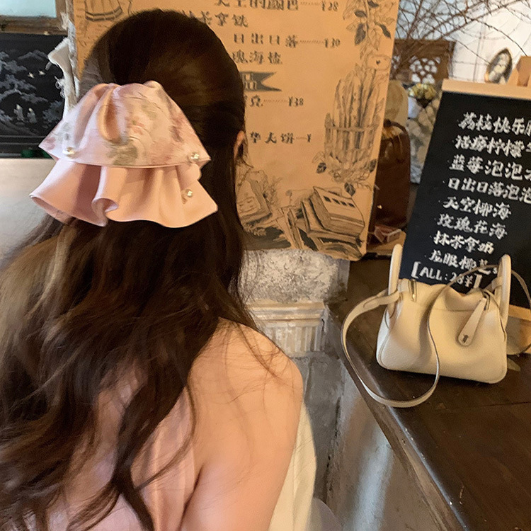 Pink Atmosphere, Super Soft and Beautiful, New Chinese Style Hair Clip, Simple Hair Clip, High-End Hair Clip, Elegant Korean Hair Accessories, New Style