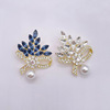 Crystal, brooch from pearl, high-end pin lapel pin, fashionable jacket, accessory