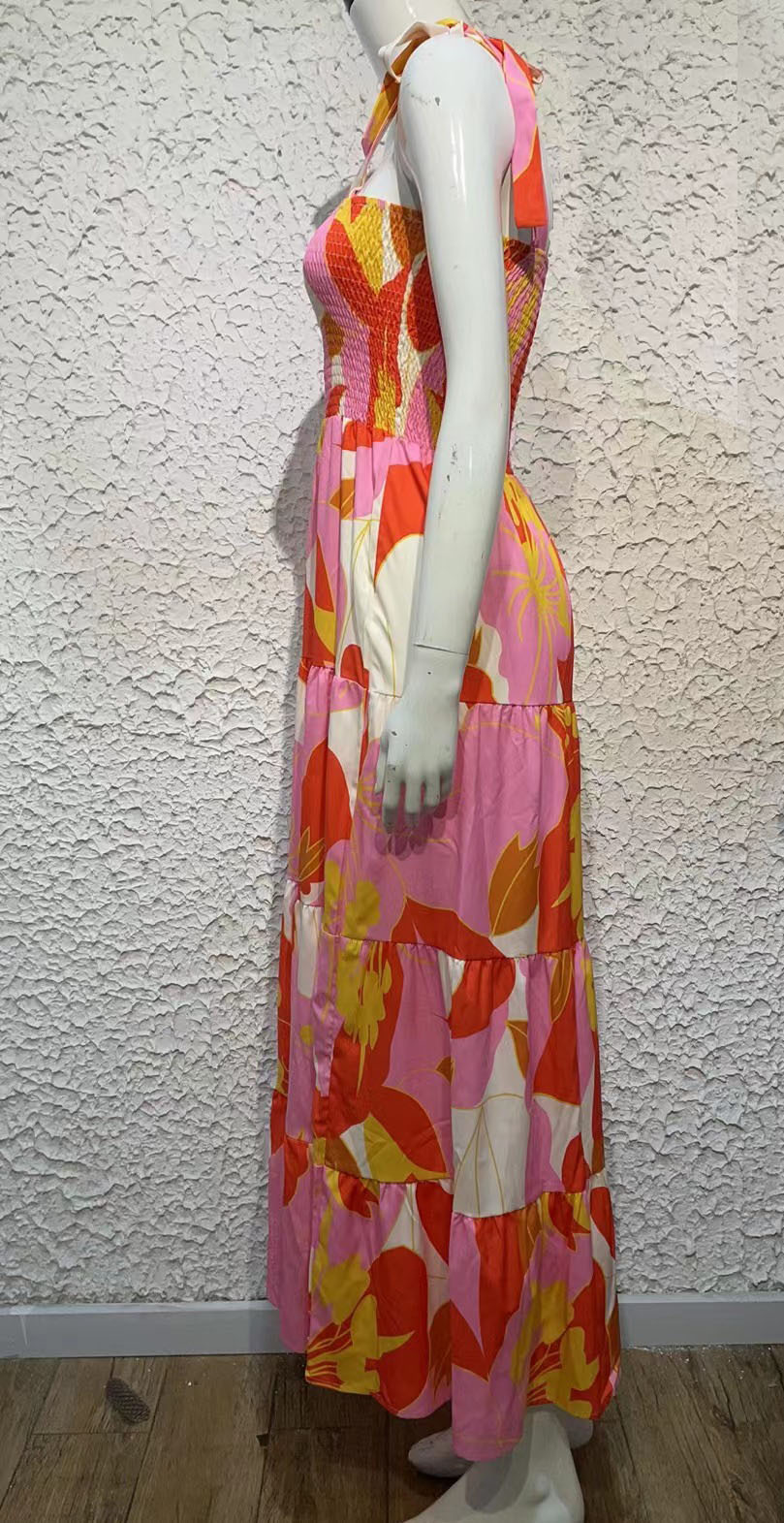 259g Weight Maxi Long Dress Dress Length Type Sleeveless Sleeve Length Regular Dress Dresses Type Regular Sleeve Sleeve Type Polyester Fabric Type High Waist Waist Line Daily Occasion Strap Neckline Regular Fit Fit Type Printing, Polka Dots Pattern Summer, Spring Season Women's Gender Elegant Style Wholesale Women's Elegant Printing Polka Dots Daily Strap Sleeveless Regular Dress 73