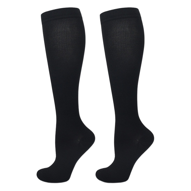Cross-Border Solid Color Sports Compression Socks, Calf Protection Compression Socks, Running Elastic Socks, Suitable for Nurses, Wrap Around the Calf