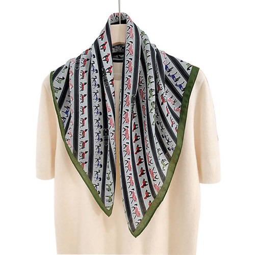 Lace scarf neckerchief for women, elegant square scarf, high-end, suitable for spring and summer, cotton linen series, temperament matching, versatile scarf and neck wrap