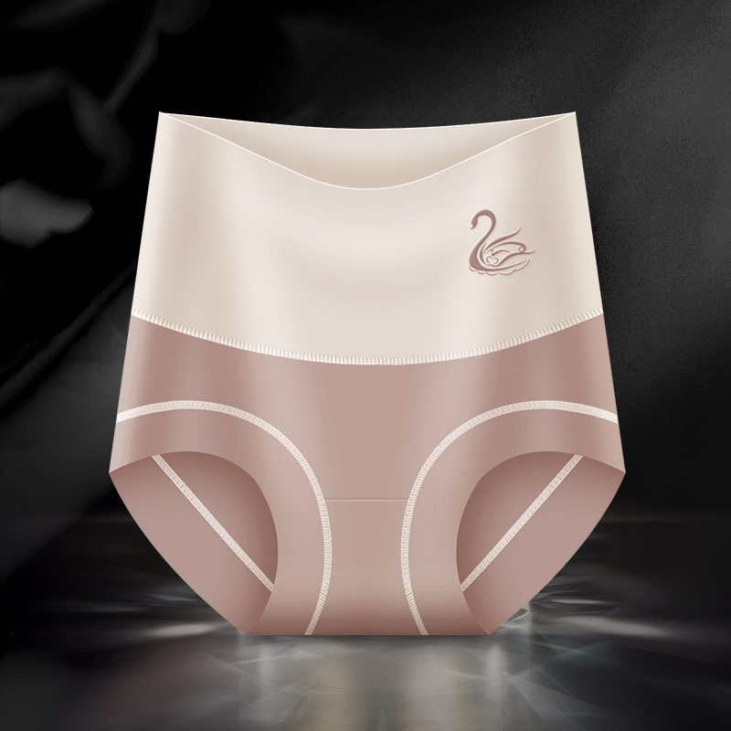 Nuevos calzoncillos de cintura alta en primavera y verano de 2024, pantalones triangulares sin marcas de hielo para mujeres, pantalones de fondo grandes con caderas en el abdomen y caderas en la espalda