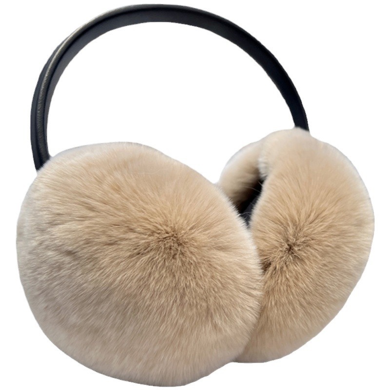 韓国のinsのウサギの毛の耳カバーの女性の秋冬の保温の耳カバーの耳の包みの簡単な草の耳は耳を覆って暖かくて伸縮できます。