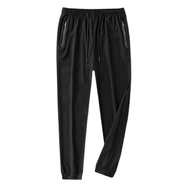 Брюки из ледяного шелка Летние тонкие сетчатые брюки до щиколотки для мальчиков Спортивные повседневные брюки Прямые свободные модные брюки с кондиционером больших размеров