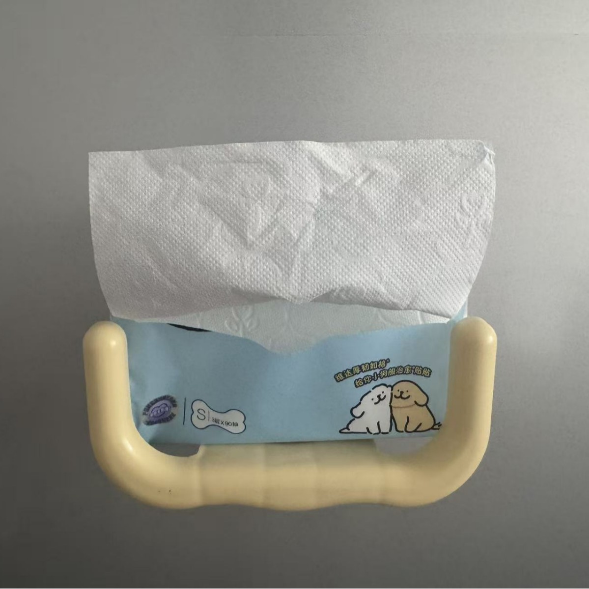 Tissue holder, face towel storage box, bathroom wall-mounted, no-drill toilet and bathroom tissue box shelf