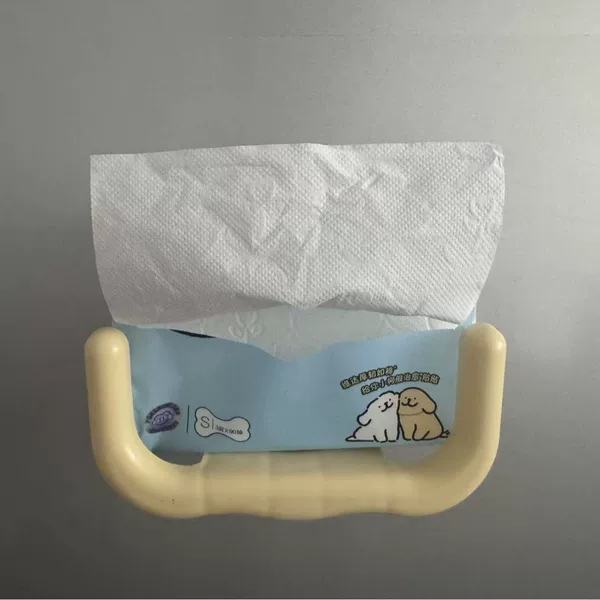 Tissue holder, face towel storage box, bathroom wall-mounted, no-drill toilet and bathroom tissue box shelf