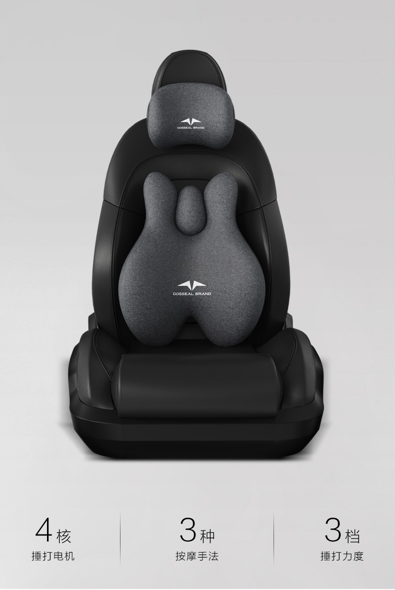 Car Massage Headrest, Electric Neck Pillow, Car Driving Seat, Cervical Spine Pillow, Memory Foam Lumbar Support