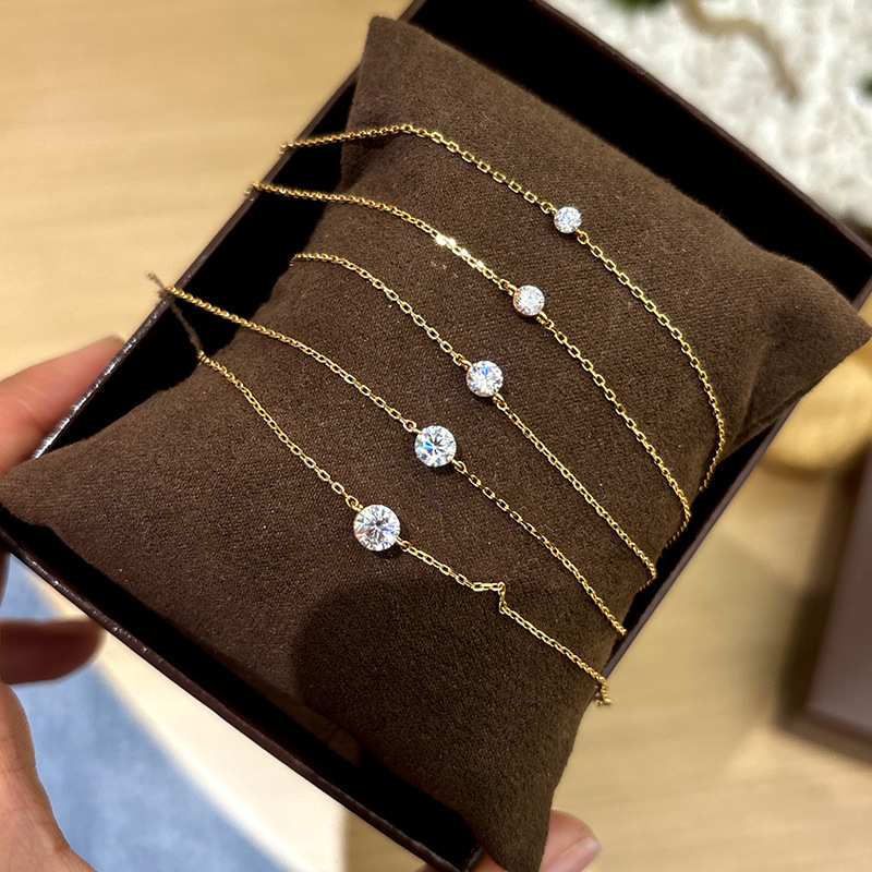 Simple single moissanite diamond bracelet 10 minutes 20 minutes 30 minutes 40 minutes 50 minutes silver plated 14k gold bracelet Simple single moissanite diamond bracelet 10 minutes 20 minutes 30 minutes 40 minutes 50 minutes silver plated 14k gold bracelet