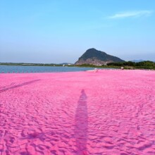 批发彩沙现货粉红沙滩蓝色网红沙子烧结彩沙家室内儿童沙户外沙滩