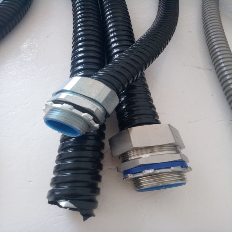 电力线缆保护用金属柔性管 PVC披覆阻燃蛇皮管Φ16现货