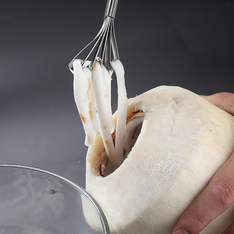 Manual de acero inoxidable abridor traje de cáscara de coco verde puncher Coco carne Cepilladora herramienta de coco