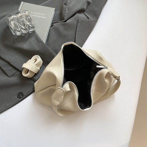 Niche high-quality soft leather Instagram-inspired underarm bag for women, 2025 new fashion large capacity single-shoulder bag, simple crossbody bag