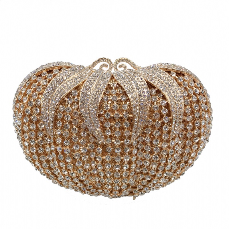 AliExpress bolsas de diamante de metal hueco bolsas de cena de diamantes vestidos de banquete de damas bolsas de mano de diamante de fibra