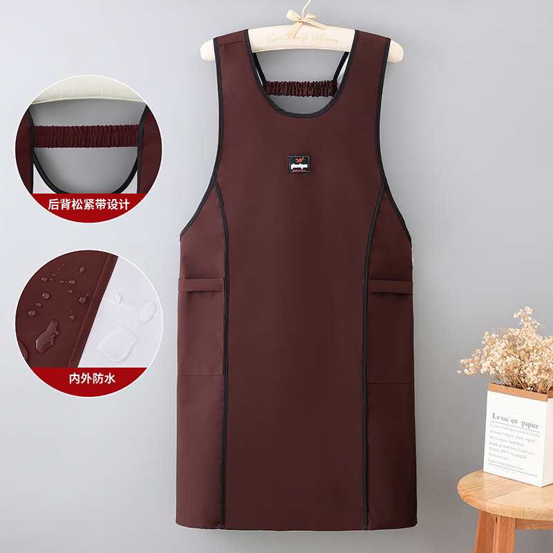 Interior y exterior delantal impermeable impermeable a prueba de aceite chaleco delantal cocina de restauración ropa de trabajo especial red