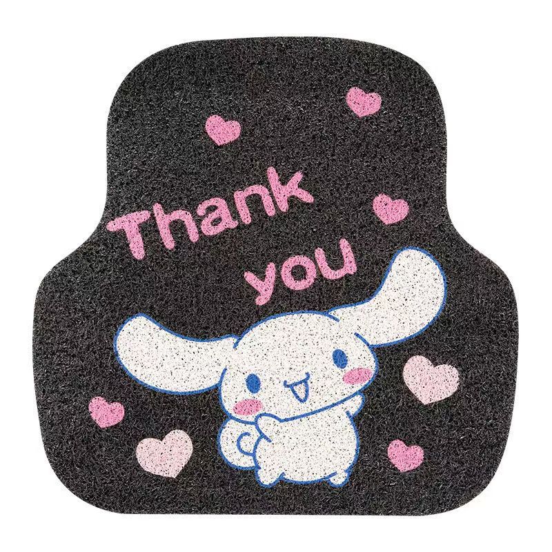Car Foot Pvc Car Mat Cute Cartoon Cinnamon Dog Car Anti-Dirty Foot Mat Car Wire Ring Scraping Foot Mat