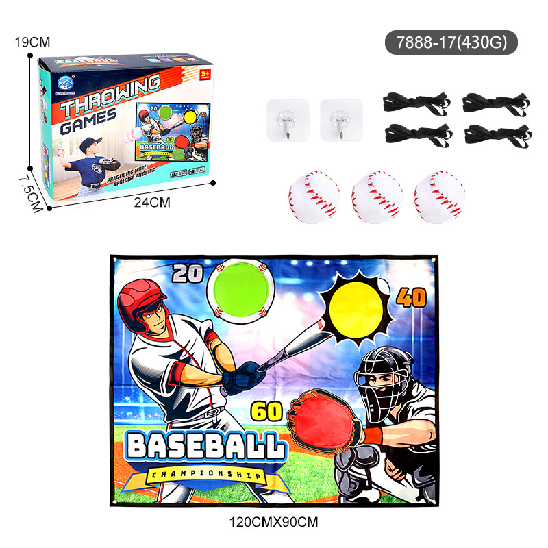 Fútbol infantil de ocio, rugby, béisbol 3 en 1 objetivo, juego de bola pegada, juguetes interactivos para padres e hijos, interiores y al aire libre