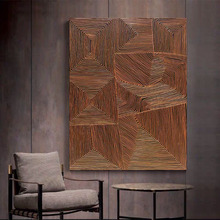 纯手绘橙色立体抽象油画轻奢大幅装饰现代美式玄关客厅餐厅墙挂画