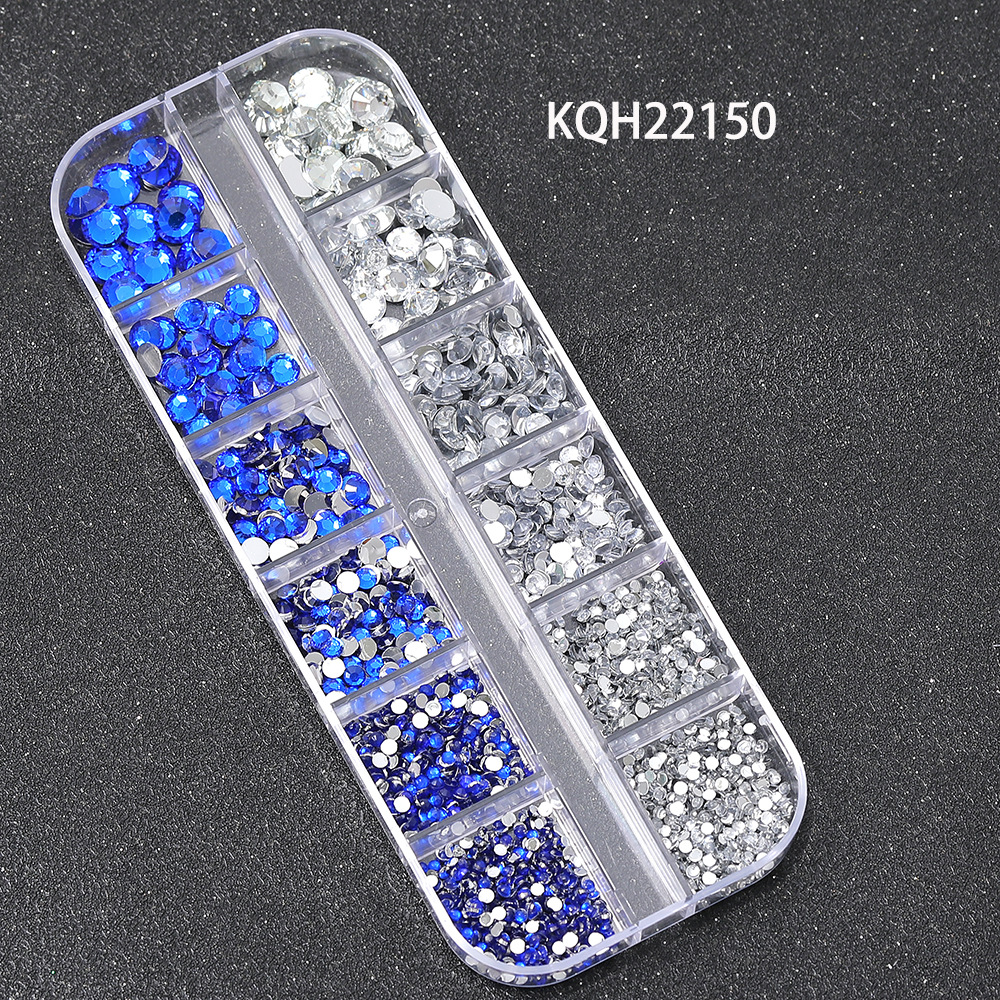 Joyas de uñas calientes transfronterizas ins12 rejilla amor estrella resina vidrio de forma especial diamante etiqueta de uñas diamante nail