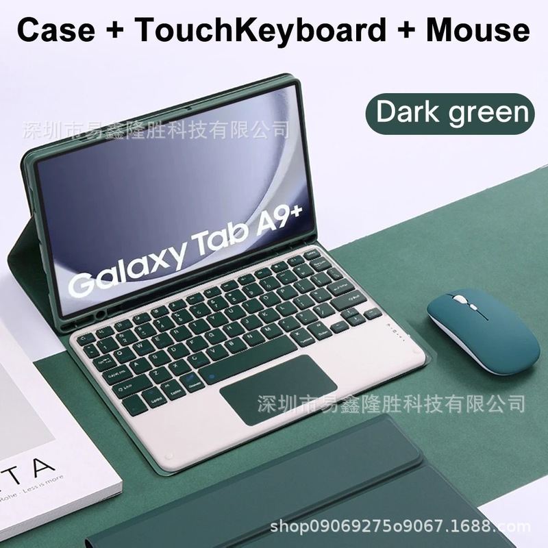 Suitable for Samsung Tab A8 A9+ Bluetooth Keyboard Protective Cover S9Feplus Touch Keyboard Leather Cover S6Lite