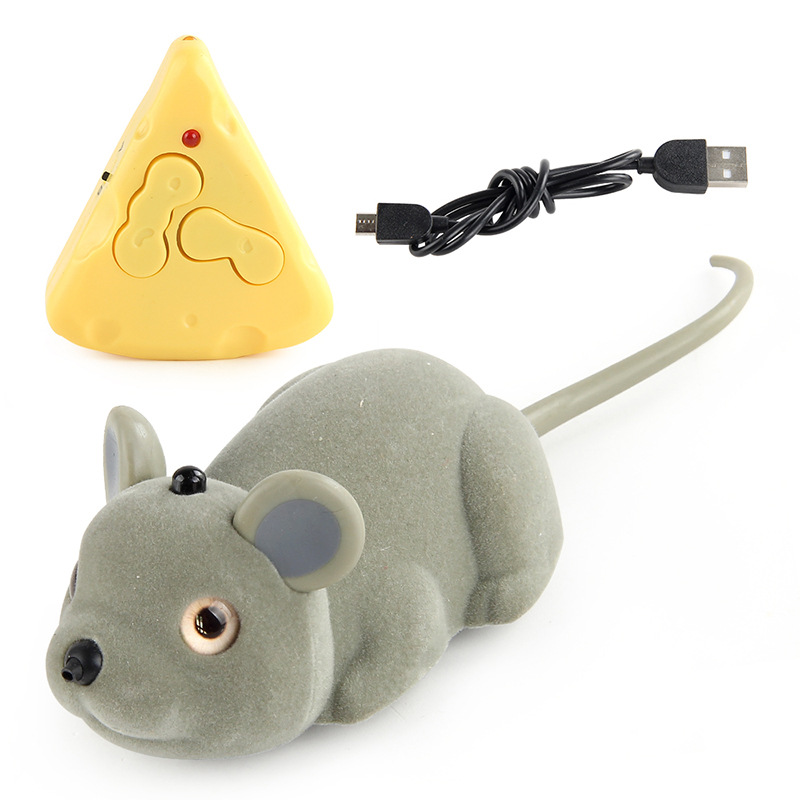 Juguete de Ratón Eléctrico a Control Remoto de Plástico con Infrarrojos para Mascotas