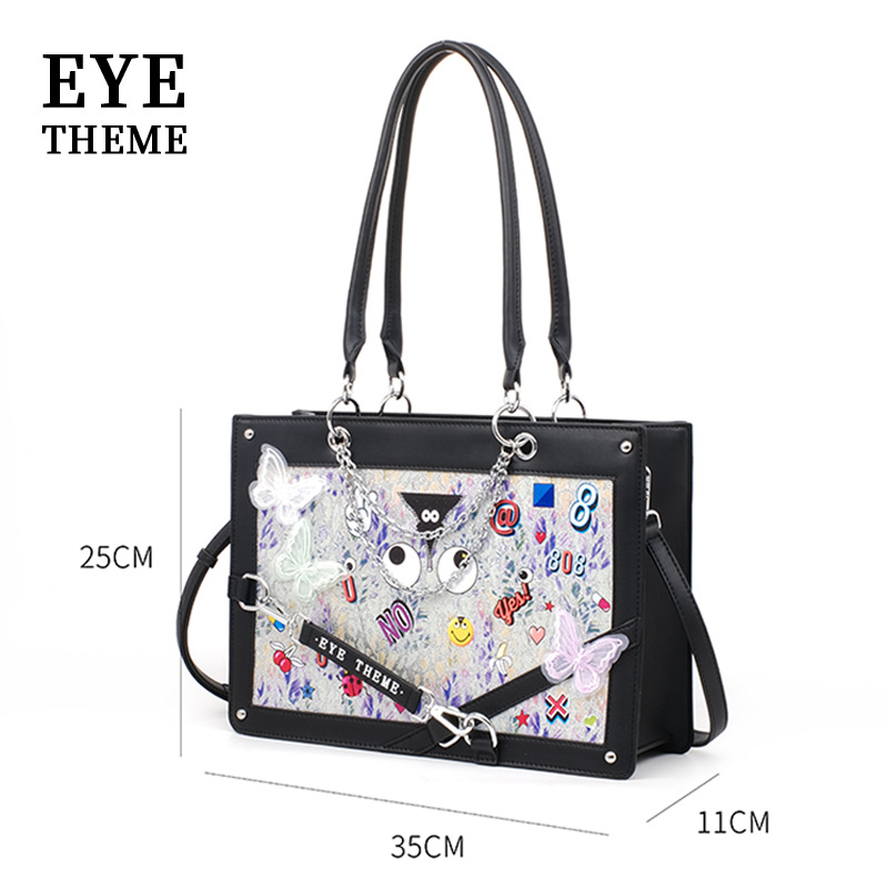 Bolsa portátil de alta capacidad de moda de diapositivas con cremallera bolsa de archivos de contraste de color especial mochila 2820 #