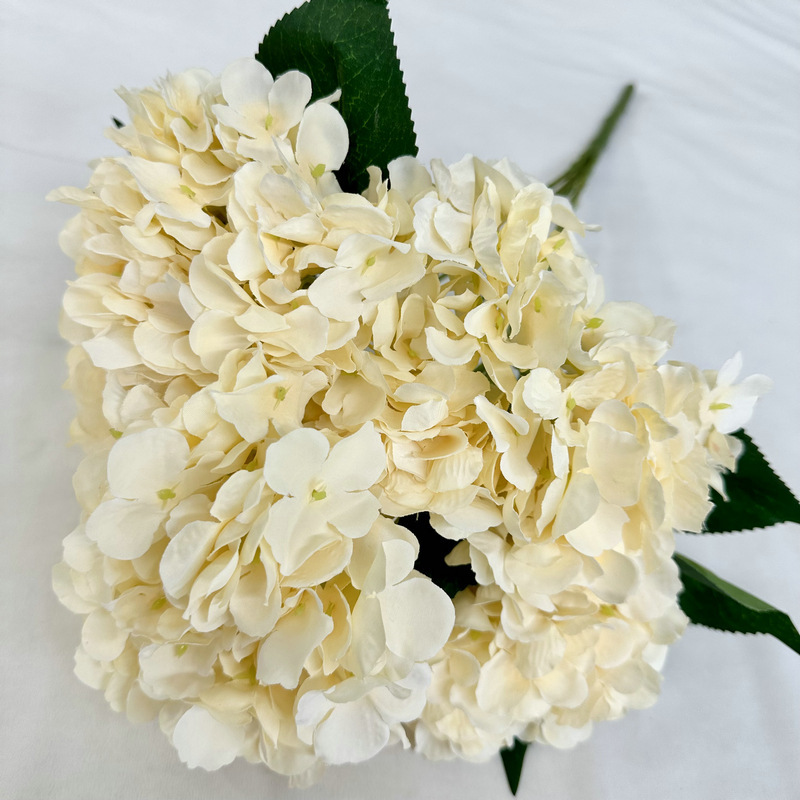 5頭の梅宇のアジサイのシミュレーションの花の単枝の大きいアジサイの結婚式場は装飾の花の列を飾って毛布の造花を磨いています。|undefined