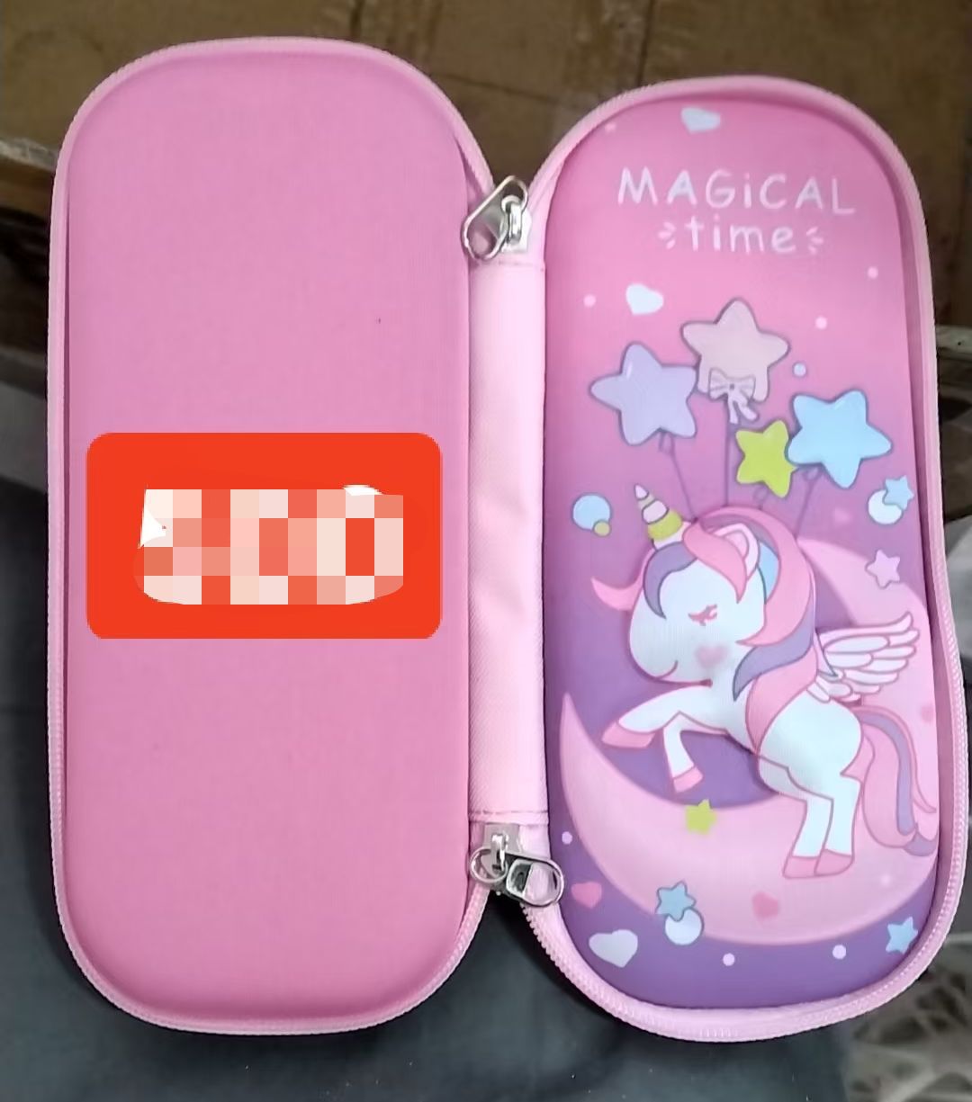 Comercio exterior al por mayor caja de papelería 3DEVA superficie de tela tridimensional caja de lápiz niña patrón de dibujos animados niño estudiante de escuela primaria caja de lápices