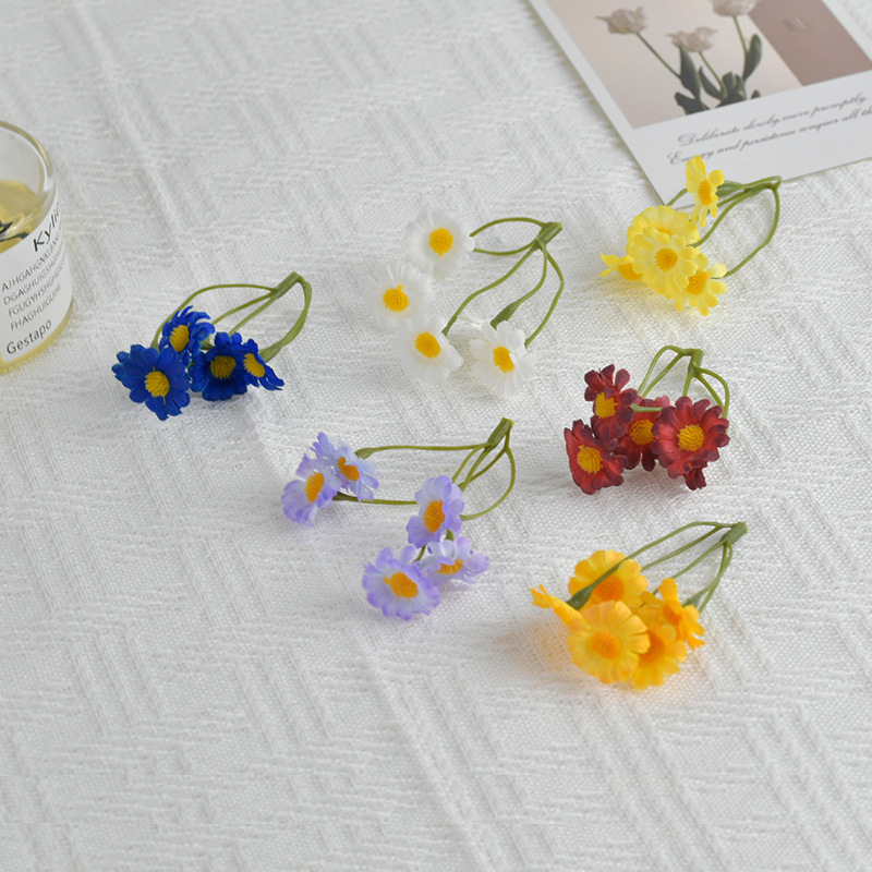 Camomilla blanca margarita flor de simulación ramo de graduación caja de materiales paquete didiy flor clipper sombrero flor decorativa