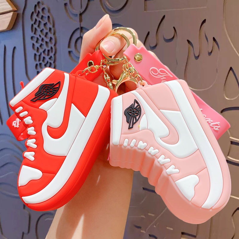 cartoon air jordan sneakers coin purse keychain cute mini coin storage bag ornaments creative children gifts wholesale