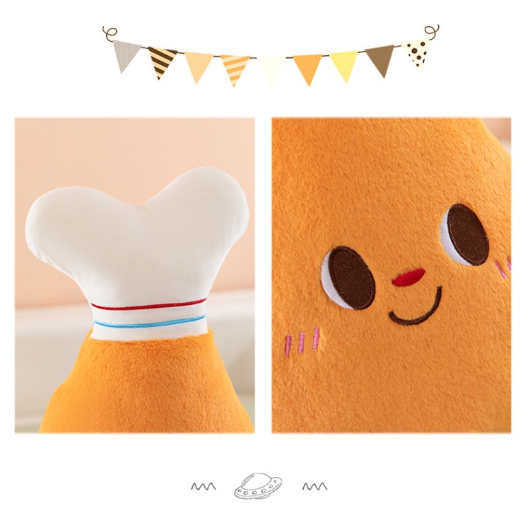 New Fun Chicken Leg Pillow Sofa Living Room Girls Sleeping Plush Back Cushion Office Lumbar Cushion Cushion Artifact