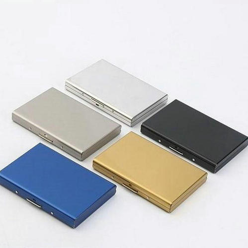 Stainless steel card holder for men and women, multi-card 6-position card case, metal credit card bank card sleeve, portable bus card holder