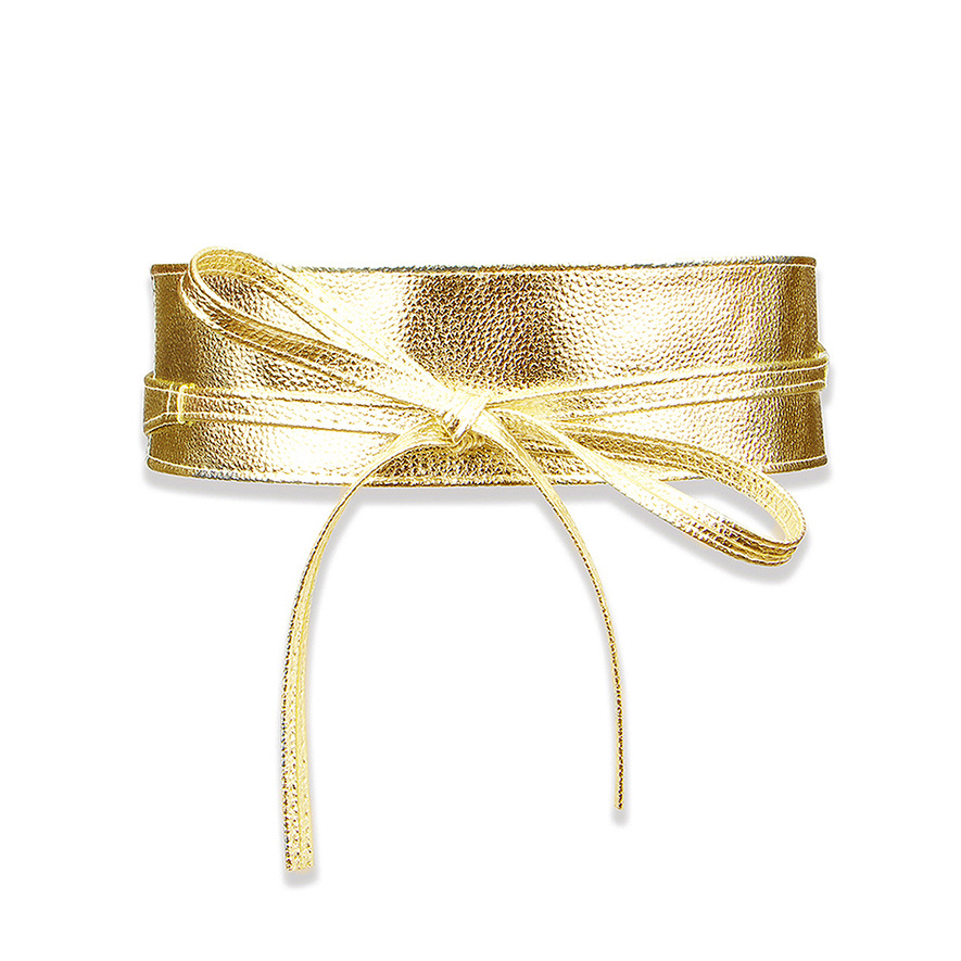 Nuevo decorativo cinturón ancho de las mujeres simple todo-Partido ancho cintura sello Ropa Accesorios cinturón arco Correa vestido