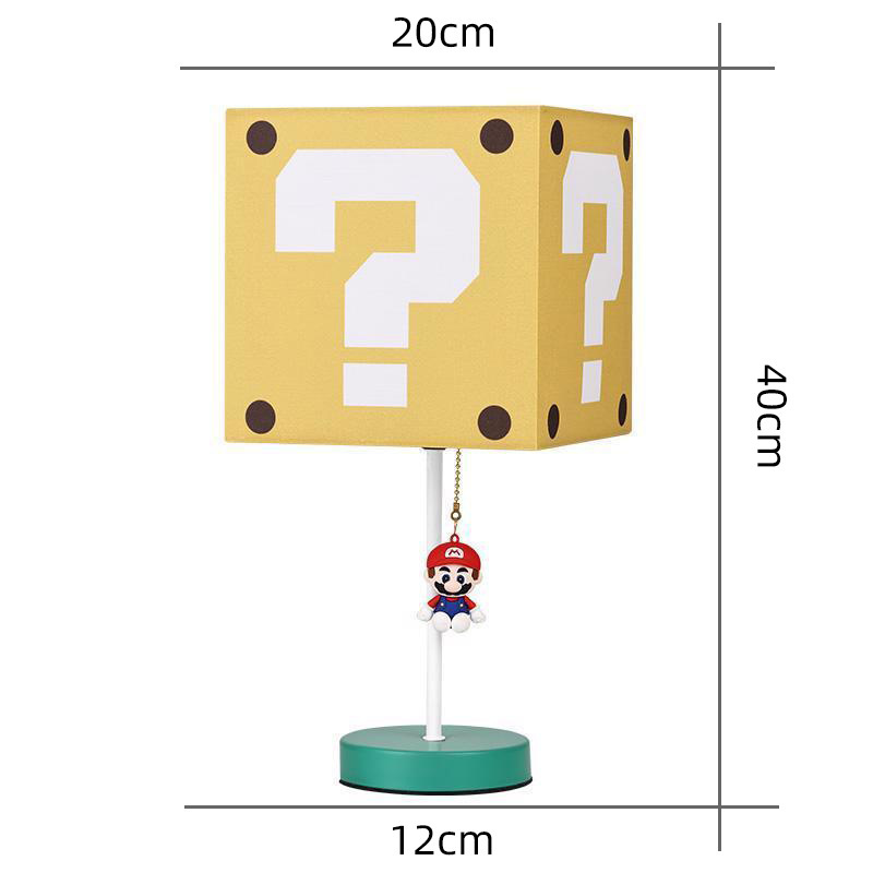 Creative Cartoon Mario Decorative Table Lamp Mario Question Mark Block Bedroom Bedside Night Light with Adjustable Brightness Creative Cartoon Mario Decorative Table Lamp Mario Question Mark Block Bedroom Bedside Night Light with Adjustable Brightness