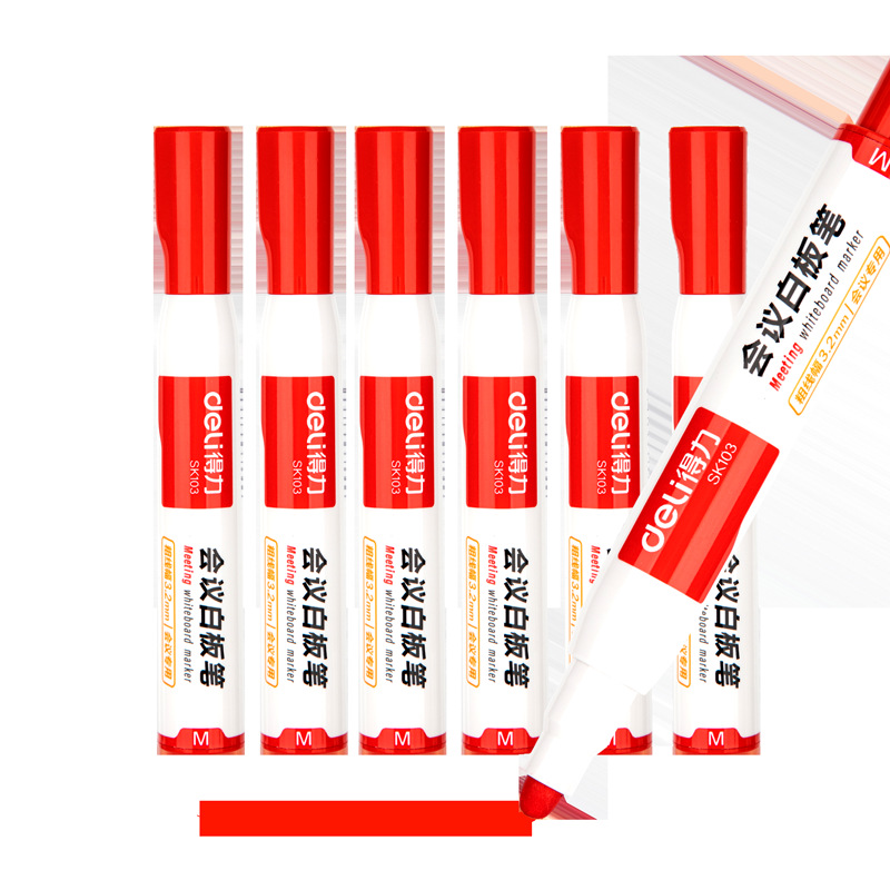 La pluma de pizarra de conferencias de 3.2mm de ancho de línea para grandes salas de conferencias con cabeza gruesa negro rojo azul capacitación de aprendizaje de oficina