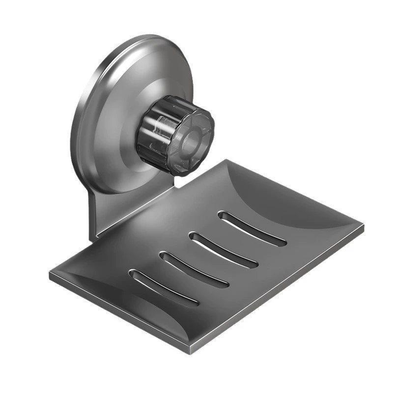 Wall -mounted suction cup box box Furnishing creative creativity -free bathroom toilet standing rack draining fast dry soap discs